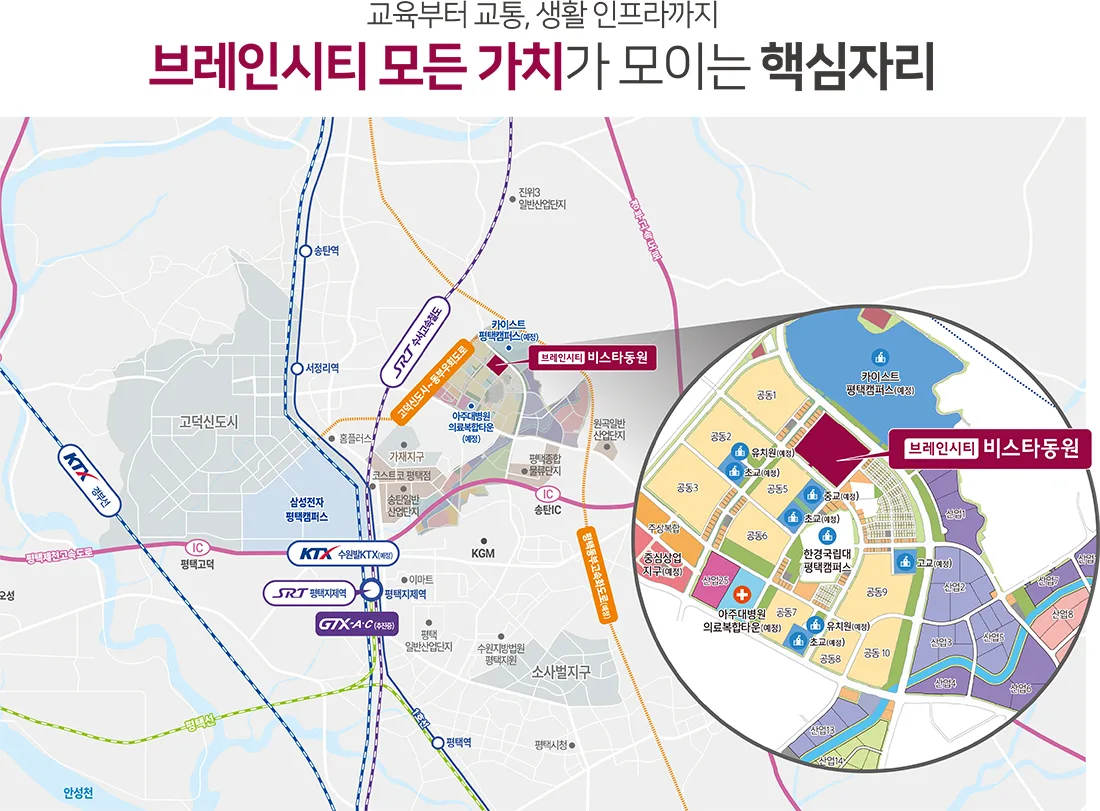 평택 브레인시티 비스타동원 입지환경 1