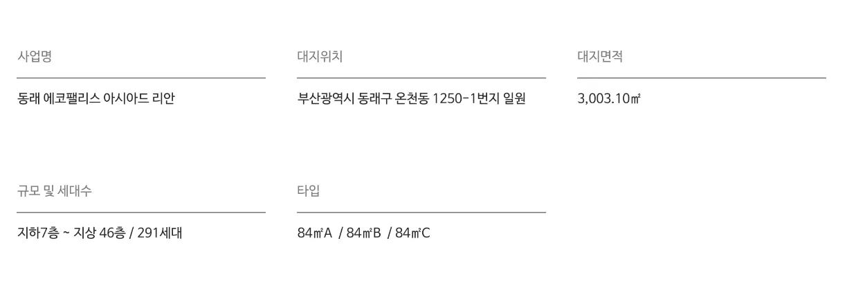 동래 에코팰리스 리안 사업개요