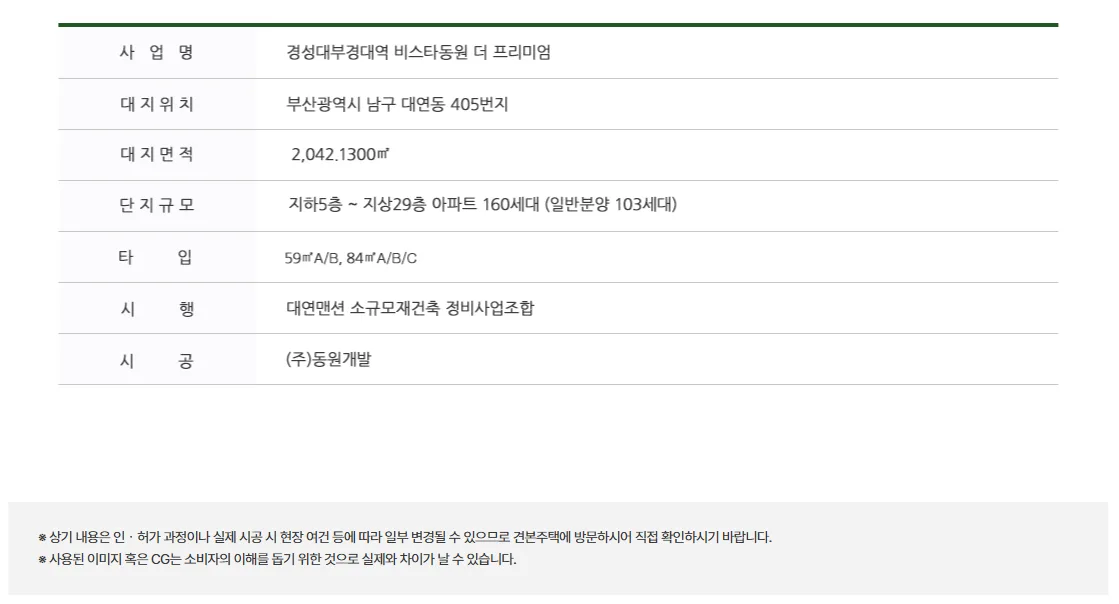경성대부경대역 비스타동원 사업개요 1