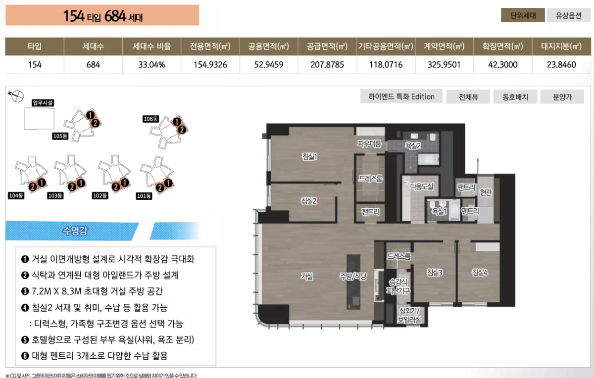르엘 리버파크 센텀 타입 10 평면도