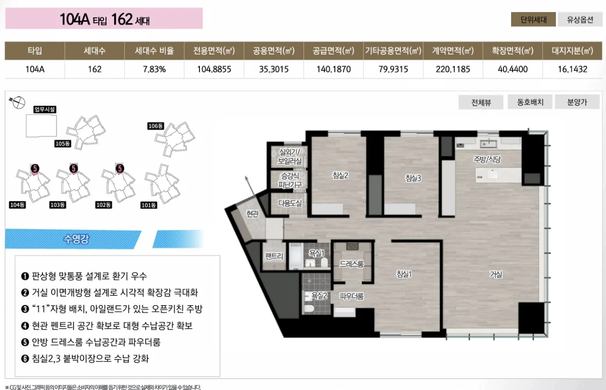 르엘 리버파크 센텀 타입 2 평면도