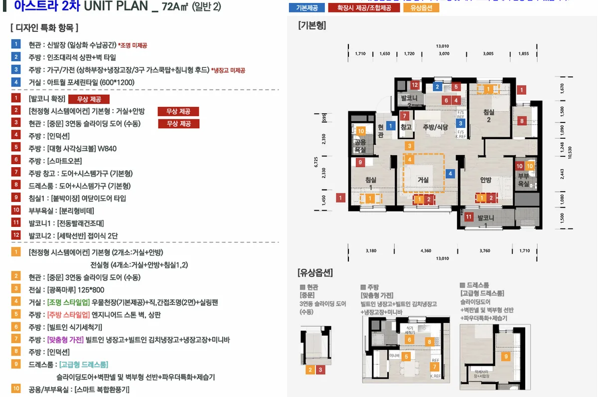 원종역 해모로 아스트라 2차·3차 타입 4 평면도