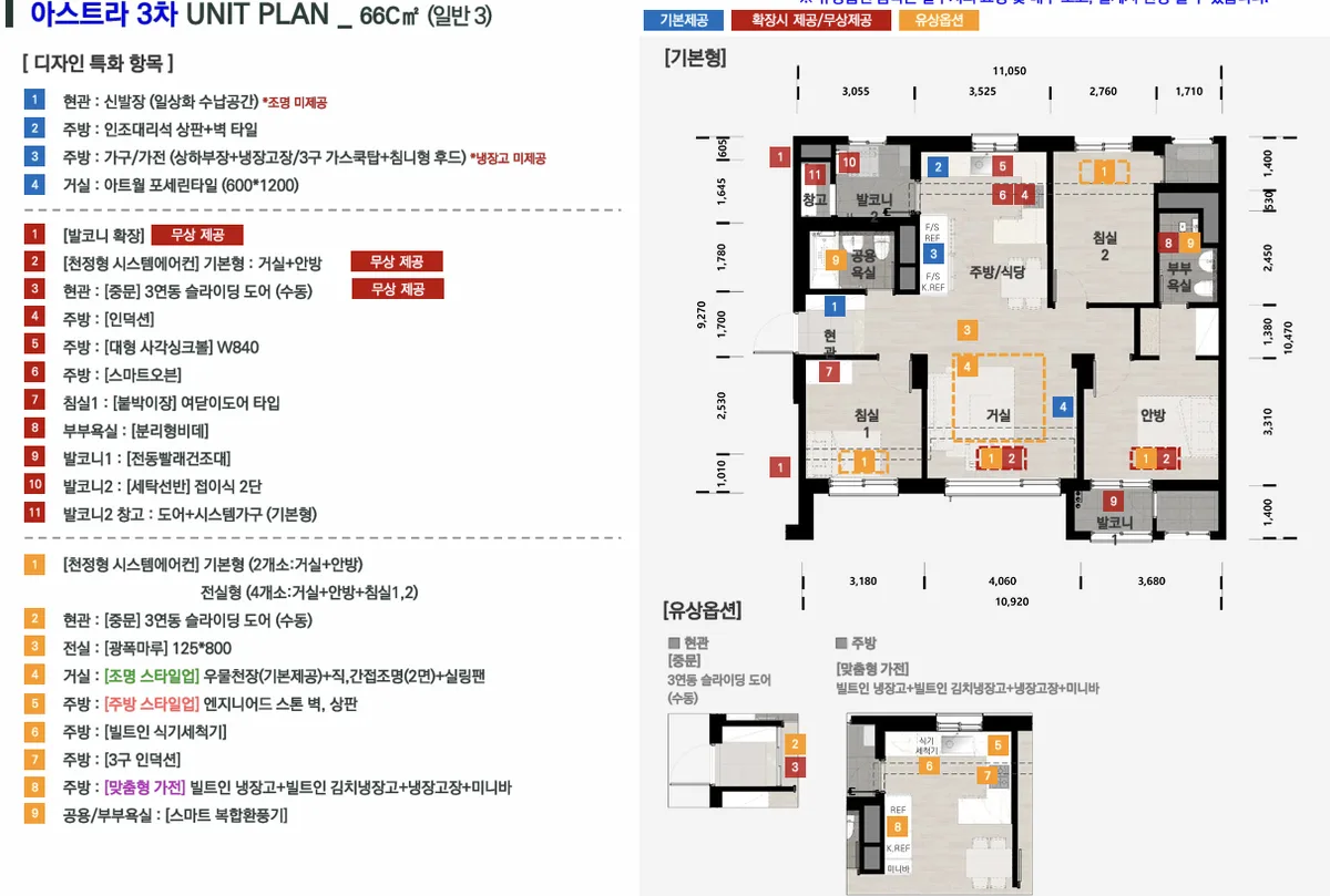 원종역 해모로 아스트라 2차·3차 타입 9 평면도